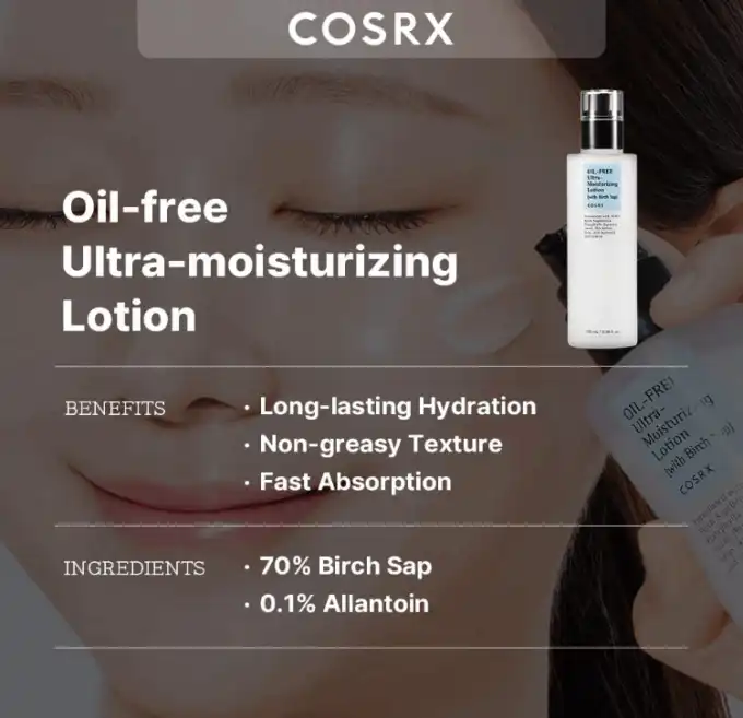 COSRX OIL-FREE ULTRA MOISTURIZING LOTION 100ML - Image 2
