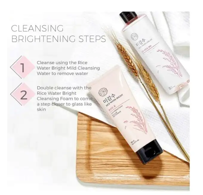 The Face Shop Rice Water Bright Foaming Cleanser - Image 2