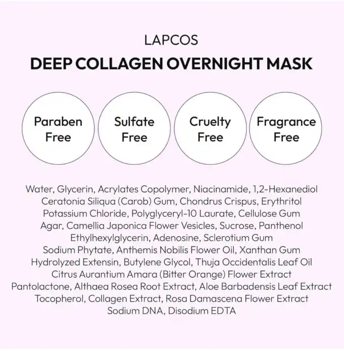 LAPCOS Deep Collagen Glass Skin Overnight Mask - Image 9