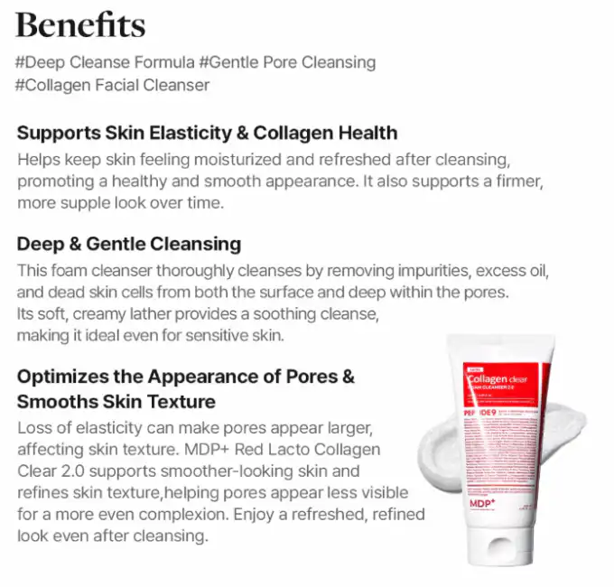 MEDI-PEEL Red Lacto Collagen Clear Foam Cleanser 2.0 - Image 3